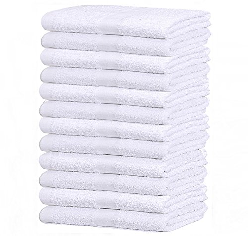 Product Cover GOLD TEXTILES 12 Pack White Economy 100% Cotton 15X25 Basic Hand Towels- Gym Towels (1 Dozen) (12)