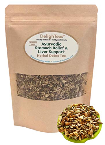 Product Cover Ayurvedic Detox tea - Antacid Stomach Relief & Liver Cleansing - Organic Loose Leaf Milk Thistle Tea with Fennel, Ginger, Peppermint and Licorice (Loose Tea, 5 oz.)