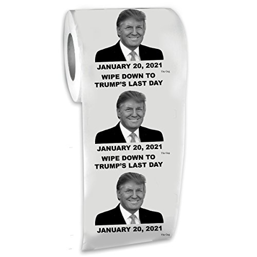 Product Cover Donald Trump Toilet Paper- Last Day in Office-Wipe Down to Trumps Last Day in Office January 20, 2021. Full Size Roll 300 Sheets