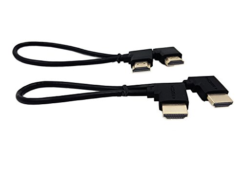 Product Cover SinLoon Gold Plated High Speed 90 Angle Right HDMI Male to Left HDMI Male Adapter Cable Supports Ethernet, 3D and Audio Return (0.3M RR-LL)