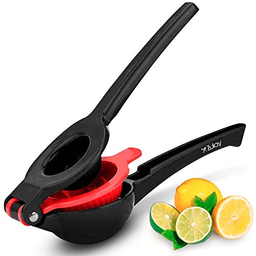 Product Cover Zulay Premium Quality Metal Lemon Lime Squeezer - Manual Citrus Press Juicer, Midnight Black and Red