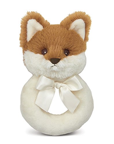 Product Cover Bearington Baby Lil' Fritz Plush Stuffed Animal Fox Soft Ring Rattle 5.5