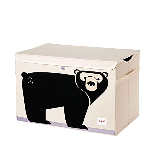 Product Cover 3 Sprouts Kids Toy Chest - Storage Trunk for Boys and Girls Room, Bear
