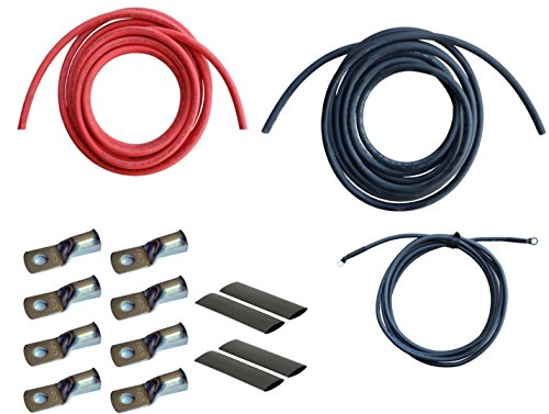 Product Cover WindyNation 6 Gauge AWG (20 Feet Black + 20 Feet Red) Power Inverter Battery Cable Wire Kit for DC to AC Inverters RV, Car, Solar, Marine, Off-Grid