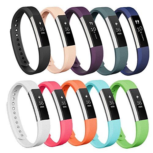 Product Cover AK Replacement Bands Compatible with Fitbit Alta Bands/Fitbit Alta HR Bands (10 Pack), Replacement Bands for Fitbit Alta/Alta HR (10 pcs-a, Small)