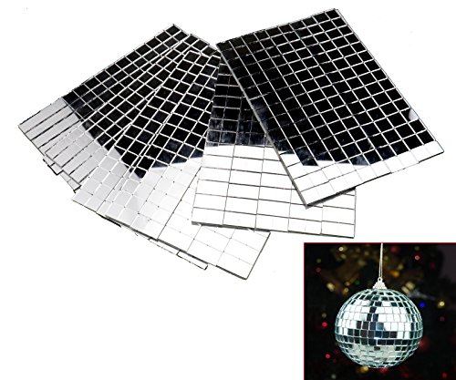 Product Cover Self-Adhesive REAL Glass Craft Mini Square & Round Mirrors Mosaic Tiles NEW