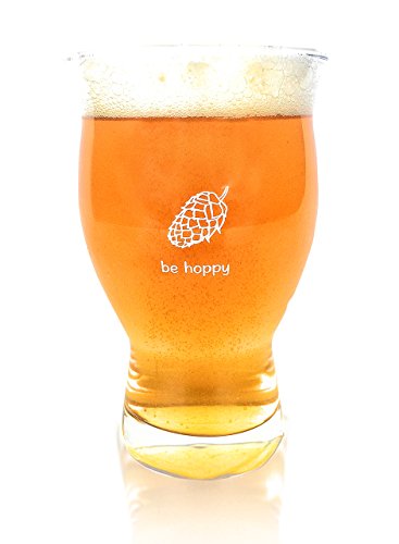 Product Cover Ultimate Pint - Perfect Pint Glass to Explode Flavors and Maximize Beer Enjoyment - Exclusive Nucleated Hop Leaf Over 100 Points of Nucleation