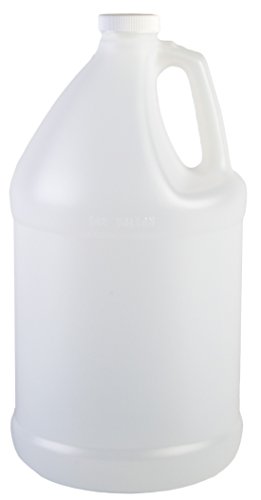 Product Cover Hudson Exchange 1 Gallon Round Plastic Jug with Cap, HDPE, Natural, 4 Pack