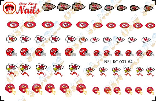 Product Cover Kansas City Chiefs Waterslide Nail Decals V1 (Set of 64)