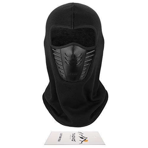 Product Cover TAGVO Warm Balaclava Ski Face Mask Cover Winter Fleece Warmer Fit Helmet Adults Black