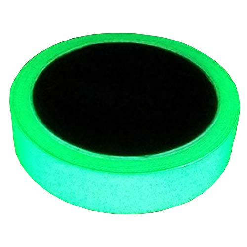 Product Cover Glow in The Dark Green Luminous Tape Sticker 20 feet Length x 0.8 inch Width: Removable, Waterproof, Photoluminescent