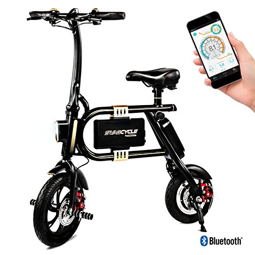 Product Cover Swagtron E30512-2 SwagCycle Classic E-Bike - Folding Electric Bicycle with 10 Mile Range, Collapsible Frame, and Handlebar Display (Black)