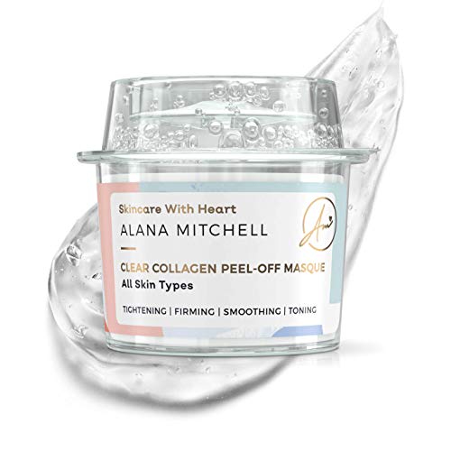 Product Cover Anti Aging Peel Off Collagen Face Mask For All Skin Types - Single Use - By Alana Mitchell Instantly Reduces Wrinkles and Fine Lines - Tightening Firming Smoothing and Toning - All Natural Formula