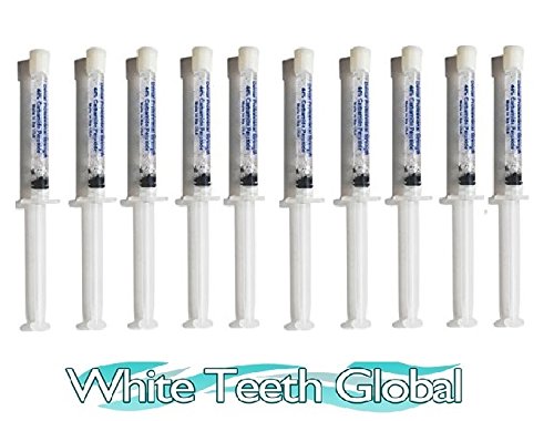 Product Cover White Teeth Global 10 syringes (10ml) NEW STRONGEST 44% carbamide peroxide teeth whitening gel