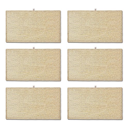 Product Cover Mooca 6 Pieces Jewelry Display Pads Jewelry Padded Wood Display Pad Tray Inserts Jewelry Display Pad Tray Liner Jewelry Tray Inserts Insert Jewelry for Tray, Linen
