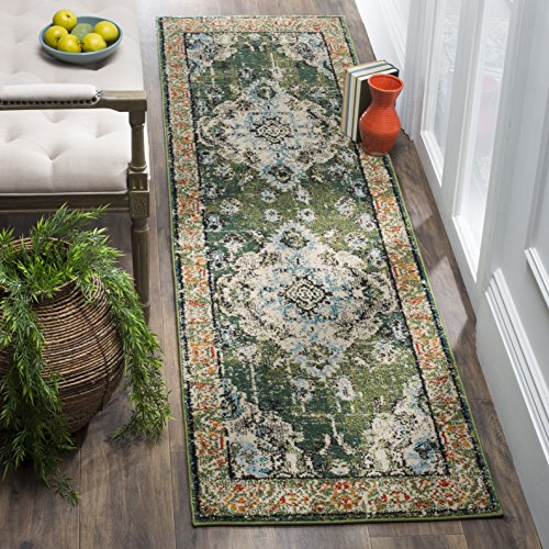 Product Cover Safavieh Monaco Collection MNC243F Bohemian Chic Medallion Distressed Runner, 2' 2