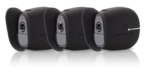 Product Cover 3 x Silicone Skins for Arlo Smart Security - 100% Wire-Free Cameras by Wasserstein (Arlo Pro, 3 x Black)