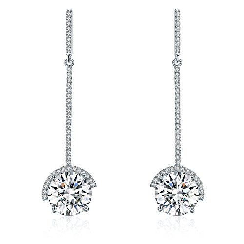 Product Cover SBLING Platinum-Plated Drop Earrings Made with Swarovski Crystals (9 cttw)