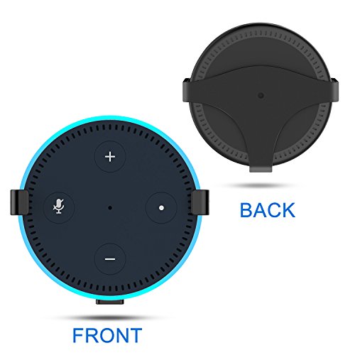 Product Cover eBoot Solid Metal Wall Mount Stand Holder Stand Bracket for All-New Echo Dot 2nd Generation (Black 2)