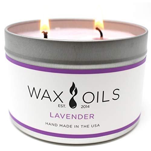 Product Cover Wax and Oils Soy Wax Aromatherapy Scented Candles (Lavender) 16 ounces. Single