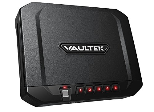 Product Cover Vaultek VT10i Lightweight Biometric Handgun Bluetooth Smart Safe Pistol Safe with Auto-Open Lid and Rechargeable Battery (Not Compatible with Smart Key)