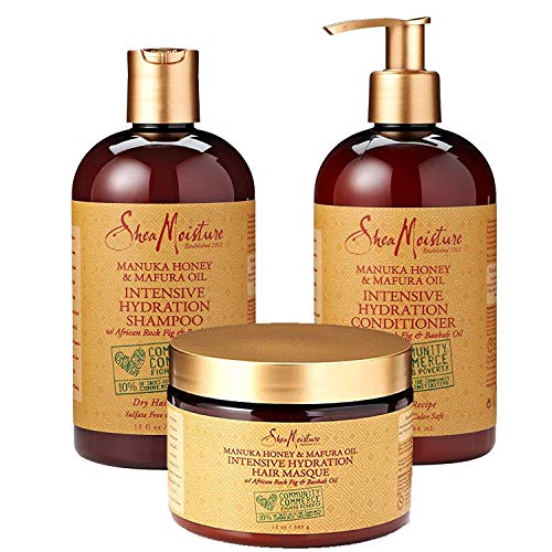 Product Cover SheaMoisture Manuka Honey & Mafura Oil Intensive Hydration Combination Set - Includes 13 oz. Shampoo, 13 oz. Conditioner & 12 oz. Hair Masque