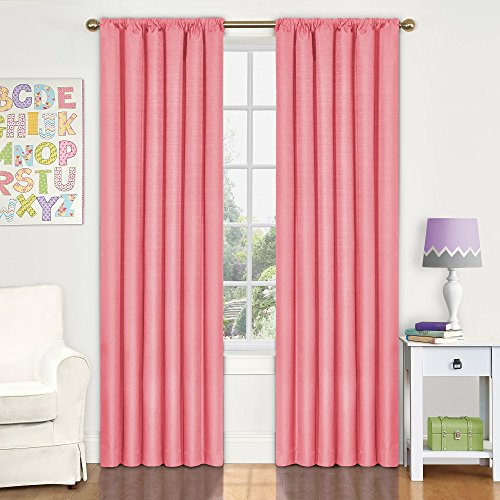 Product Cover ECLIPSE Blackout Curtains for Bedroom - Kendall Insulated Darkening Single Panel Rod Pocket Window Treatment Living Room, 42