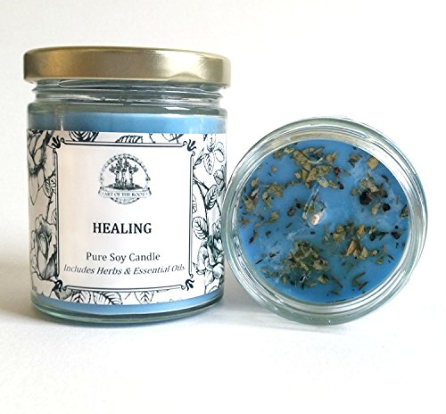 Product Cover Art of the Root Healing 8 oz Soy Candle for Grief, Sadness, Stress & Emotional Turmoil Herbal