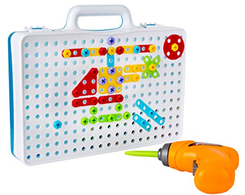 Product Cover Drill & Play Creative Educational Toy with Real Toy Drill - Mosaic Design Building Toys Tool Kit