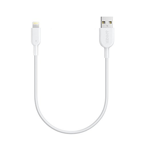 Product Cover Anker Powerline II Lightning Cable (1ft), Probably The World's Most Durable Cable, MFi Certified for iPhone Xs/XS Max/XR/X / 8/8 Plus / 7/7 Plus / 6/6 Plus (White)