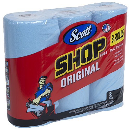Product Cover Scott Shop Towels Original (75143), Blue, 55 Sheets / Standard Roll, 30 Rolls / Case (10 Bundles of 3 Rolls), 1,650 Towels / Case