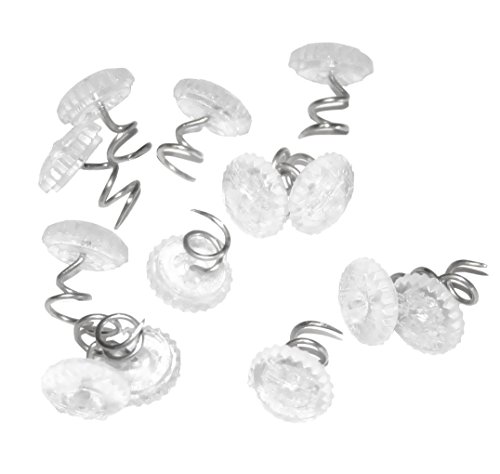 Product Cover Attmu Clear Heads Twist Pins for Upholstery, Slipcovers and Bedskirts, 0.5 Inches Bedskirt Pins (200 Pcs)
