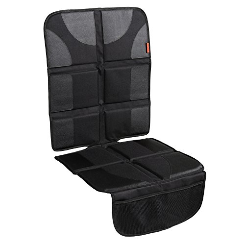 Product Cover Lusso Gear Car Seat Protector with Thickest Padding - Featuring XL Size (Best Coverage Available), Durable, Waterproof 600D Fabric, PVC Leather Reinforced Corners & 2 Large Pockets for Handy Storage