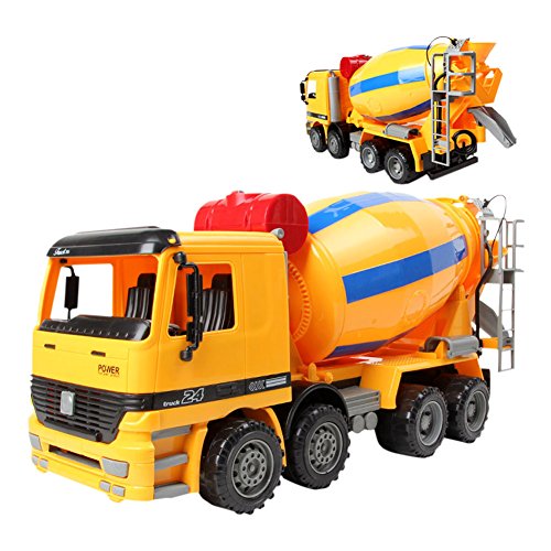 Product Cover Liberty Imports 14 inches Oversized Friction Cement Mixer Truck Construction Vehicle Toy for Kids