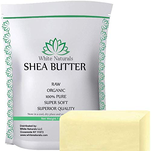 Product Cover Unrefined African Shea Butter 1 lb (16 oz) Pure, Raw,Grade A,Ivory, Perfect Skin Moisturizer, DIY Lip Balms,Stretch Marks,Eczema,Acne,Recover Sun Damage,Kids Cream by White Naturals