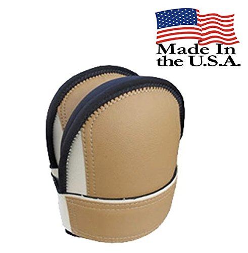 Product Cover Troxell USA - Supersoft Leatherhead Kneepads - Beige, Bagged in Pairs