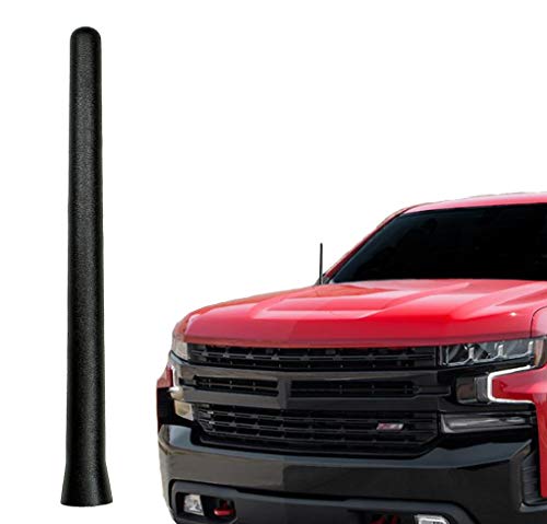 Product Cover AntennaMastsRus - The Original 6 3/4 Inch is Compatible with Chevrolet Silverado 1500 (2006-2020) - Car Wash Proof Short Rubber Antenna - Internal Copper Coil - Premium Reception - German Engineered