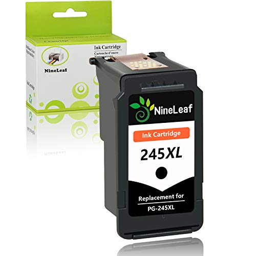Product Cover NineLeaf 1PK Black Ink Cartridge Remanufactured PG-245XL 245XL PG-245 PIXMA MG2520 PIXMA MG2520 IP2820 MX492 MG MX Printers