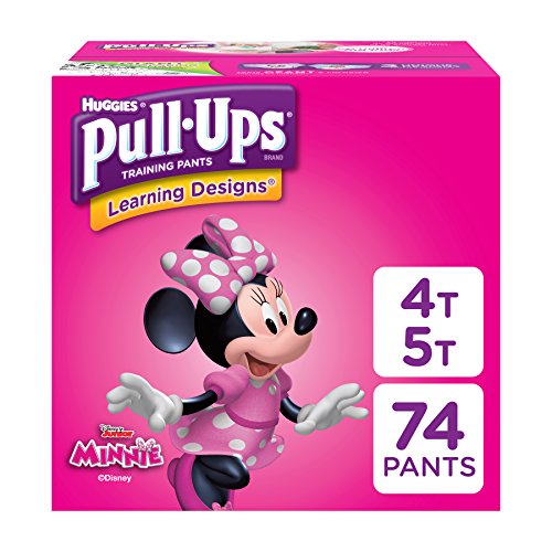 Product Cover Pull-Ups Learning Designs for Girls Potty Training Pants, 4T-5T (38-50 Pound), 74 Count (Packaging May Vary)