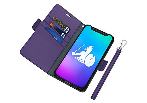 Product Cover DefenderShield Compatible iPhone 8 Plus/iPhone 7 Plus EMF Protection Radiation Case - Detachable Magnetic Anti Radiation Shield & RFID Blocker Wallet Case w/Wrist Strap