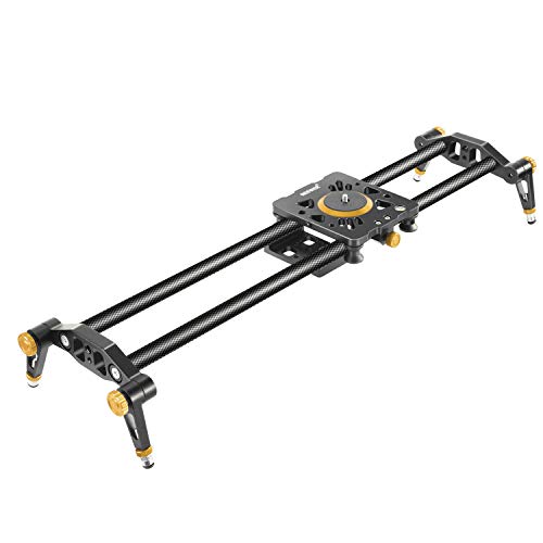 Product Cover Neewer 47.2 inches/120 Centimeters Carbon Fiber Camera Track Slider Video Stabilizer Rail with 6 Bearings for DSLR Camera DV Video Camcorder Film Photography, Load up to 17.5 pounds/8 kilograms