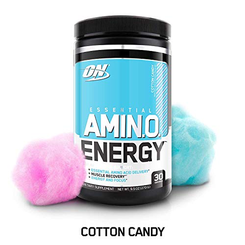 Product Cover OPTIMUM NUTRITION ESSENTIAL AMINO ENERGY, Cotton Candy, Keto Friendly BCAAs, Preworkout and Essential Amino Acids with Green Tea and Green Coffee Extract, 30 Servings