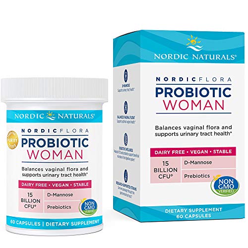 Product Cover Nordic Naturals Flora Probiotic Woman - Supports Urinary Tract Health, with Additional Support for Women's Health, 60 Vegan Soft Gels