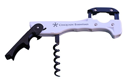 Product Cover Premium Boomerang 3-in-1 Corkscrew Black & White - Made in Italy, Easy to Use + Extremely Durable. Best wine bottle opener for sommeliers, flight attendants, and waiters.