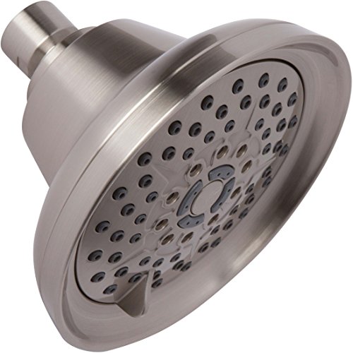 Product Cover Shower Massage Head With Mist - High Pressure Boosting, Multi-Function, Massager Rainfall Showerhead For Low Flow Showers & Adjustable Water Saving Nozzle, 2.5 GPM - Brushed Nickel