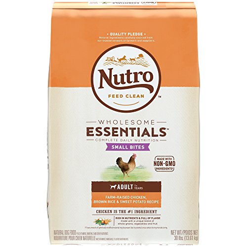 Product Cover NUTRO WHOLESOME ESSENTIALS Natural Adult Dry Dog Food Small Bites Farm-Raised Chicken, Brown Rice & Sweet Potato Recipe, 30 lb. Bag