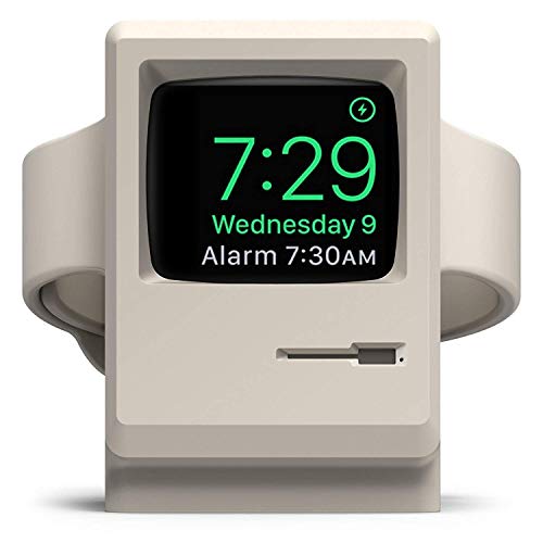 Product Cover elago W3 Stand Designed for Apple Watch Stand Compatible with iWatch Series 5, Series 4, 3, 2, 1, (44mm, 42mm, 40mm, 38mm), Support Nightstand Mode, Original Design Awards [White] (Patent Pending)