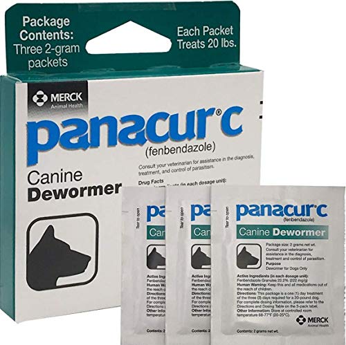 Product Cover Panacur C Canine Dewormer Dogs 2 Gram Each Packet Treats 20 lbs (3 Packets)
