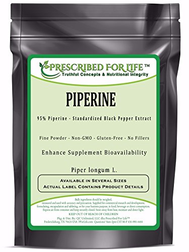 Product Cover Piperine Black Pepper Extract Powder - Enhance Bioavailability - 95% Piperine (Piper longum/nigrum L.), 2 oz