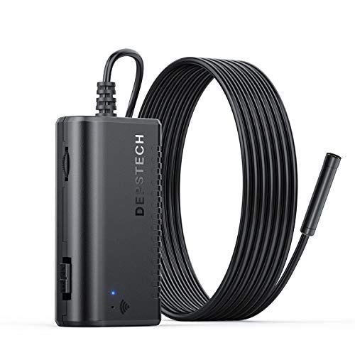 Product Cover DEPSTECH Wireless Endoscope, IP67 Waterproof WiFi Borescope Inspection 2.0 Megapixels HD Snake Camera for Android and iOS Smartphone, iPhone, Samsung, Tablet -Black(11.5FT)
